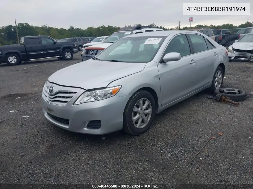 2011 Toyota Camry Se/Le/Xle VIN: 4T4BF3EK8BR191974 Lot: 40445580