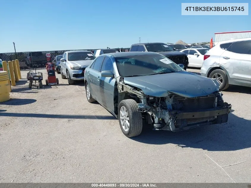 2011 Toyota Camry Se/Le/Xle VIN: 4T1BK3EK3BU615745 Lot: 40449893