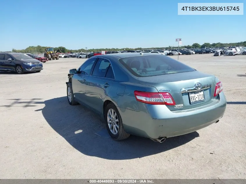 2011 Toyota Camry Se/Le/Xle VIN: 4T1BK3EK3BU615745 Lot: 40449893