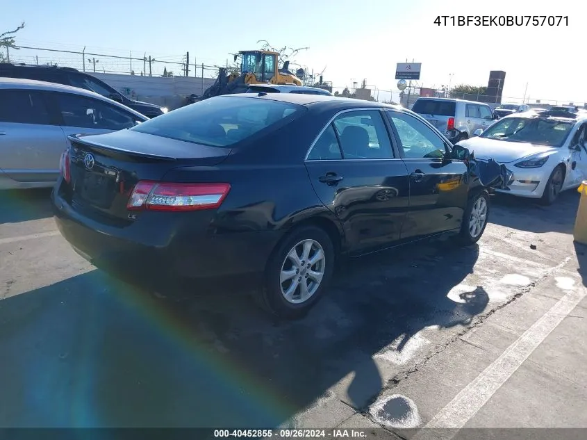 4T1BF3EK0BU757071 2011 Toyota Camry Le