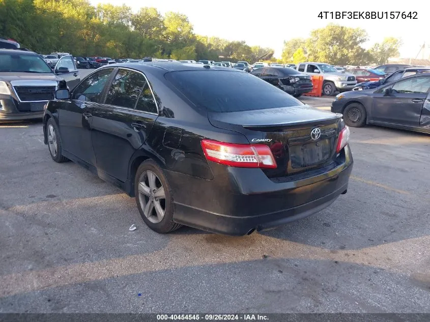 2011 Toyota Camry Se VIN: 4T1BF3EK8BU157642 Lot: 40454545