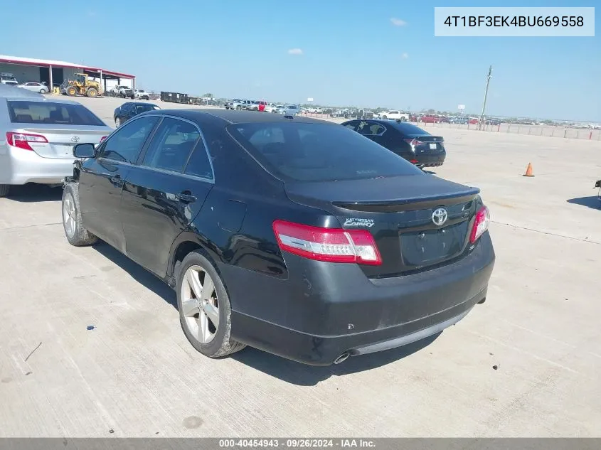 2011 Toyota Camry Se VIN: 4T1BF3EK4BU669558 Lot: 40454943