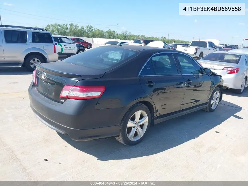 2011 Toyota Camry Se VIN: 4T1BF3EK4BU669558 Lot: 40454943