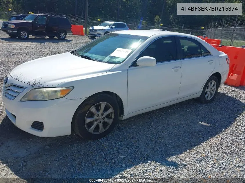 4T4BF3EK7BR215374 2011 Toyota Camry Le