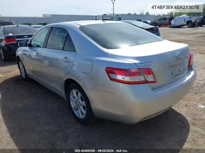 4T4BF3EK4BR213078 2011 Toyota Camry Le