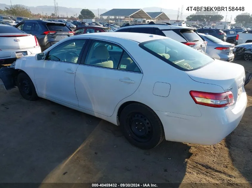 2011 Toyota Camry Le VIN: 4T4BF3EK9BR158448 Lot: 40459432