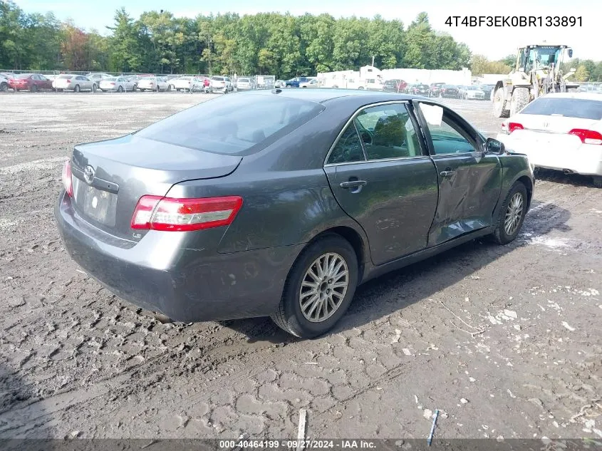 2011 Toyota Camry Le VIN: 4T4BF3EK0BR133891 Lot: 40464199