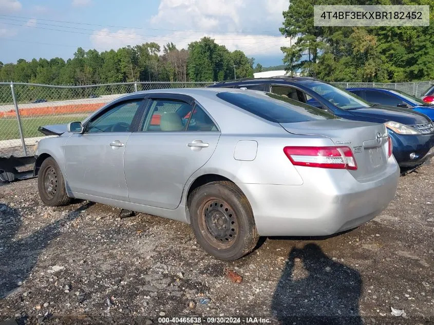 2011 Toyota Camry VIN: 4T4BF3EKXBR182452 Lot: 40465638