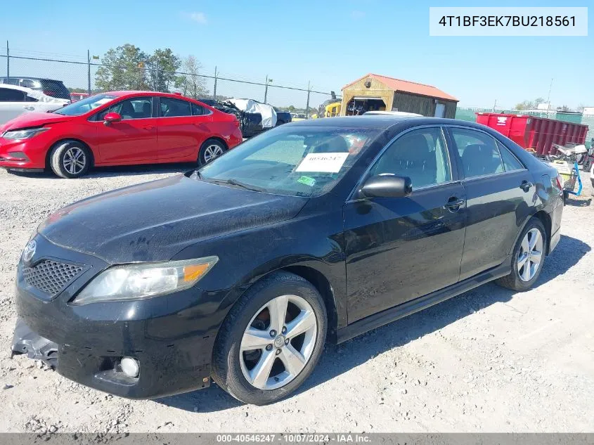 4T1BF3EK7BU218561 2011 Toyota Camry Se