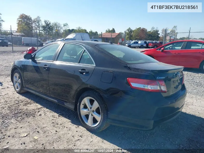 4T1BF3EK7BU218561 2011 Toyota Camry Se