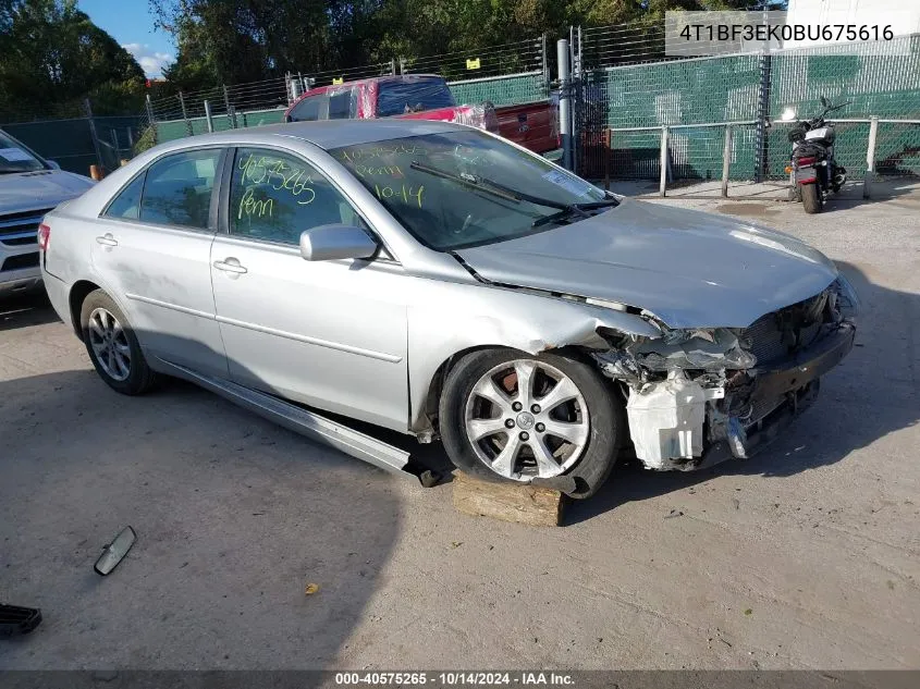 2011 Toyota Camry Le VIN: 4T1BF3EK0BU675616 Lot: 40575265