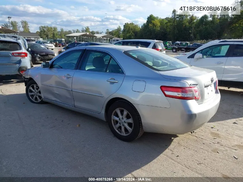 2011 Toyota Camry Le VIN: 4T1BF3EK0BU675616 Lot: 40575265