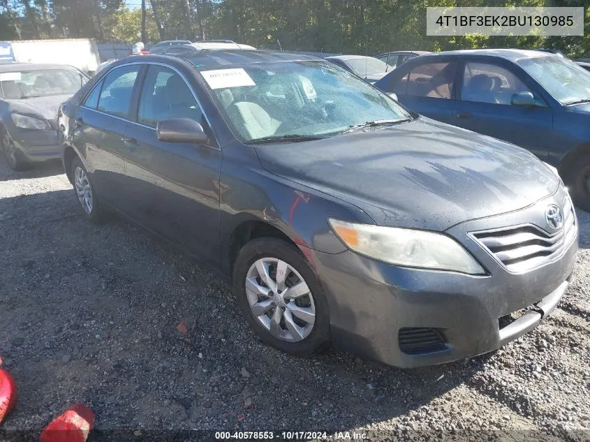 2011 Toyota Camry Le VIN: 4T1BF3EK2BU130985 Lot: 40578553