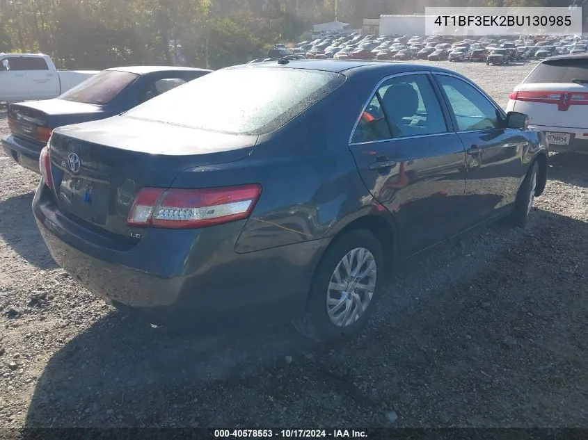 4T1BF3EK2BU130985 2011 Toyota Camry Le