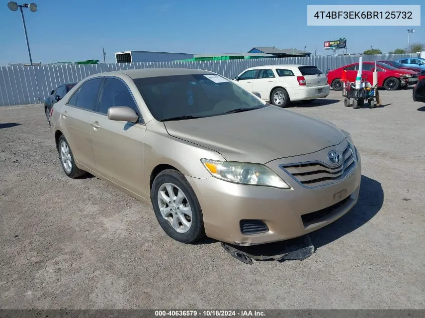 2011 Toyota Camry VIN: 4T4BF3EK6BR125732 Lot: 40636579