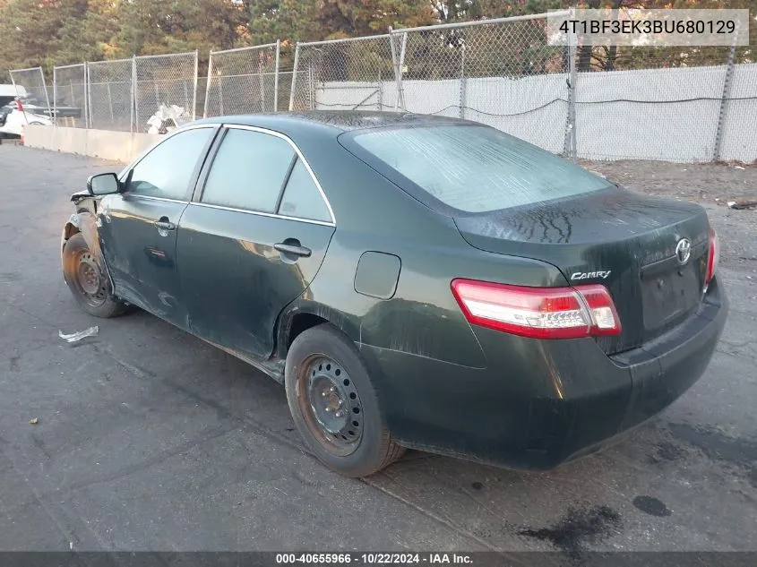 2011 Toyota Camry Le VIN: 4T1BF3EK3BU680129 Lot: 40655966