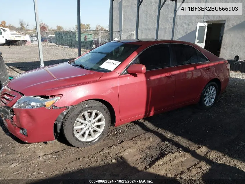 2011 Toyota Camry Xle VIN: 4T1BF3EK2BU666903 Lot: 40662524