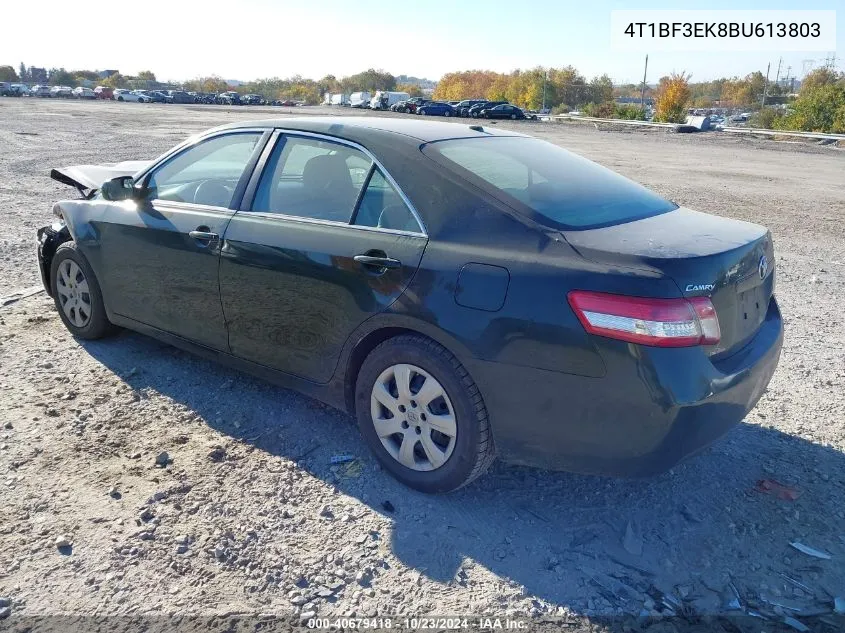 2011 Toyota Camry Se/Le/Xle VIN: 4T1BF3EK8BU613803 Lot: 40679418