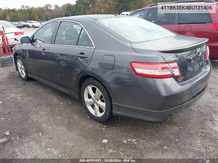 4T1BK3EK4BU131406 2011 Toyota Camry Se V6