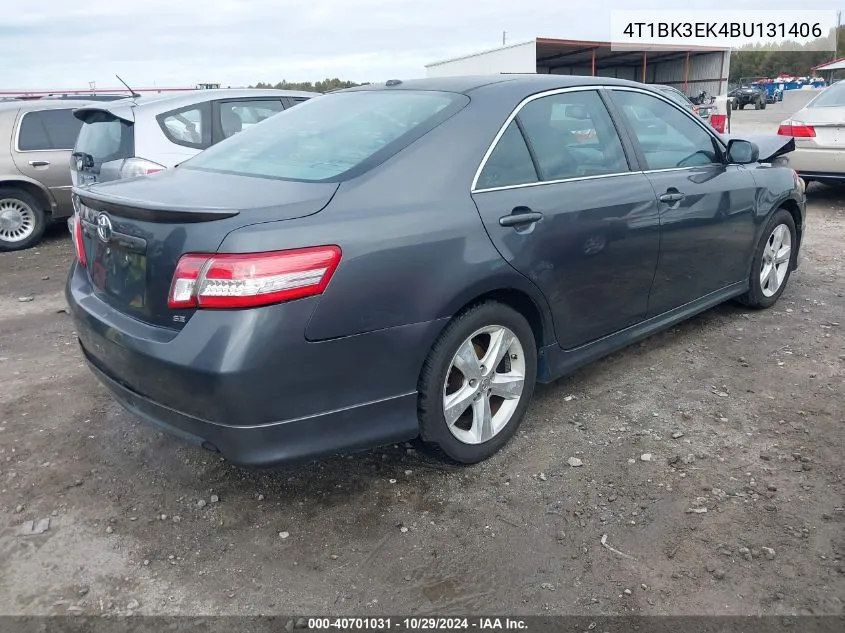 4T1BK3EK4BU131406 2011 Toyota Camry Se V6