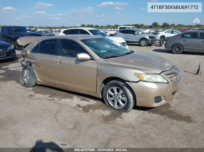 2011 Toyota Camry Le VIN: 4T1BF3EK6BU691772 Lot: 40707606