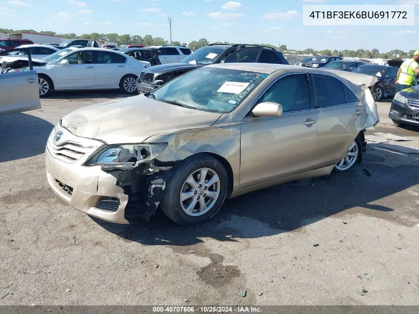 2011 Toyota Camry Le VIN: 4T1BF3EK6BU691772 Lot: 40707606