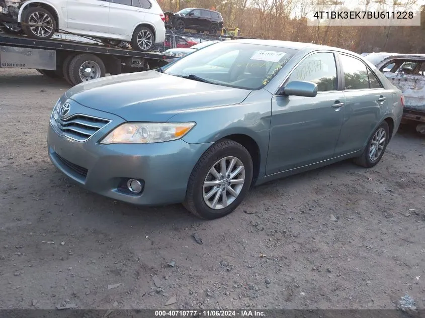 2011 Toyota Camry Xle V6 VIN: 4T1BK3EK7BU611228 Lot: 40710777