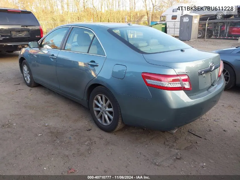 2011 Toyota Camry Xle V6 VIN: 4T1BK3EK7BU611228 Lot: 40710777