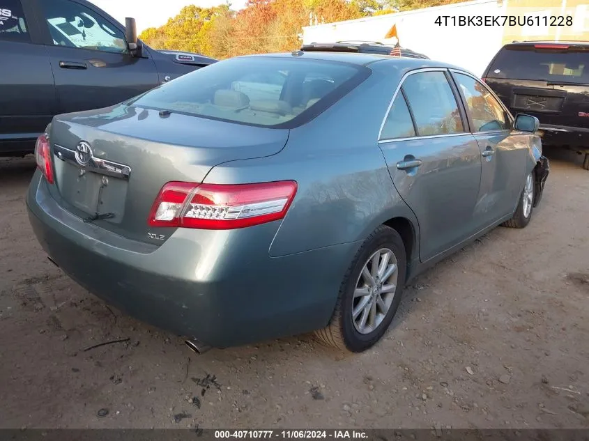 2011 Toyota Camry Xle V6 VIN: 4T1BK3EK7BU611228 Lot: 40710777