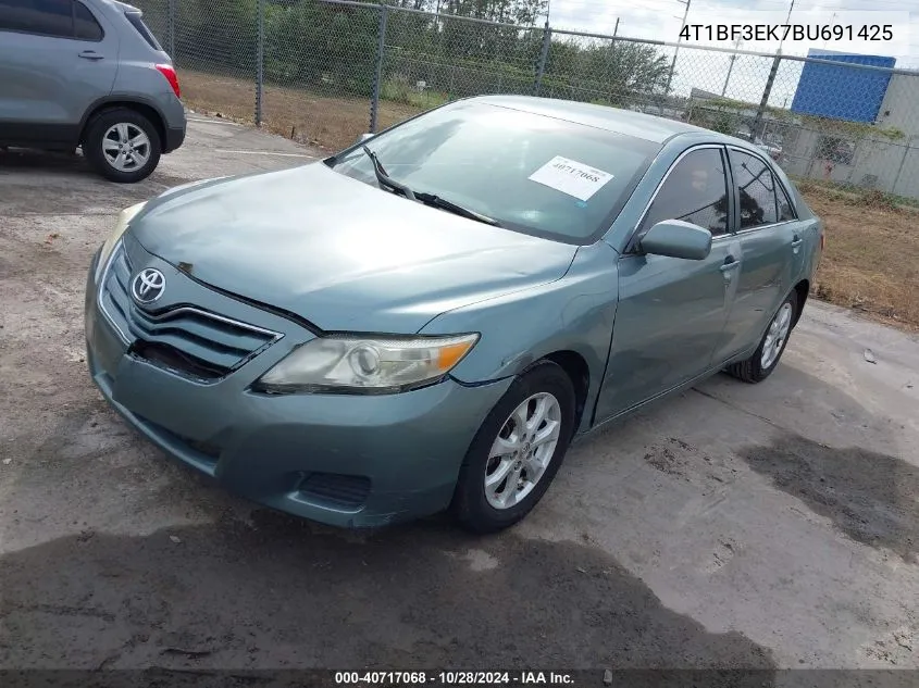 2011 Toyota Camry Le VIN: 4T1BF3EK7BU691425 Lot: 40717068