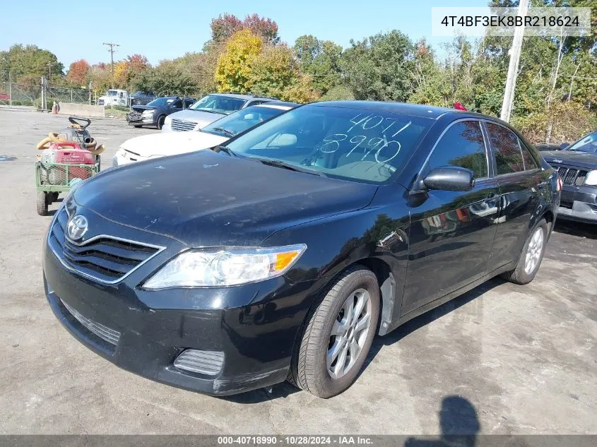 2011 Toyota Camry Se/Le/Xle VIN: 4T4BF3EK8BR218624 Lot: 40718990