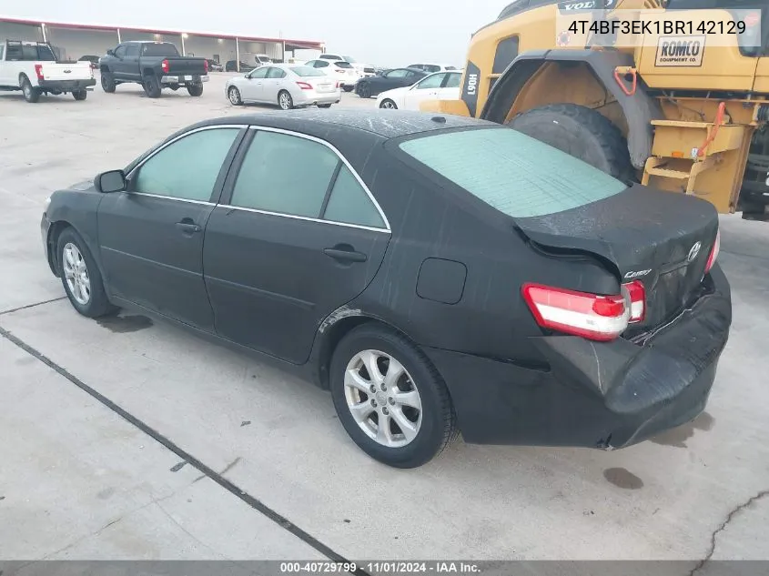 2011 Toyota Camry Le VIN: 4T4BF3EK1BR142129 Lot: 40729799