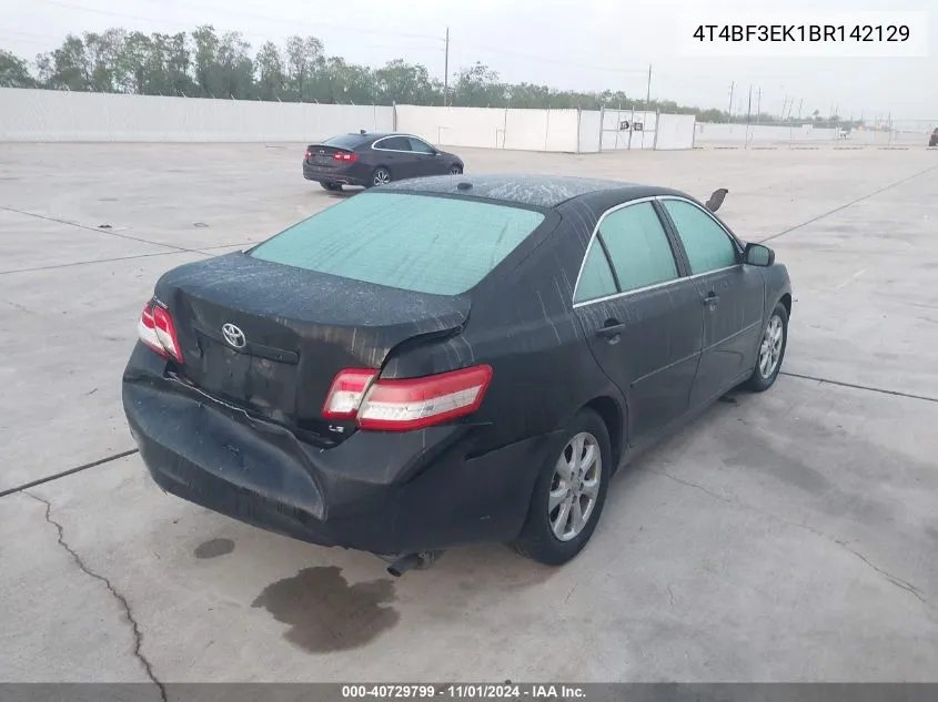 2011 Toyota Camry Le VIN: 4T4BF3EK1BR142129 Lot: 40729799