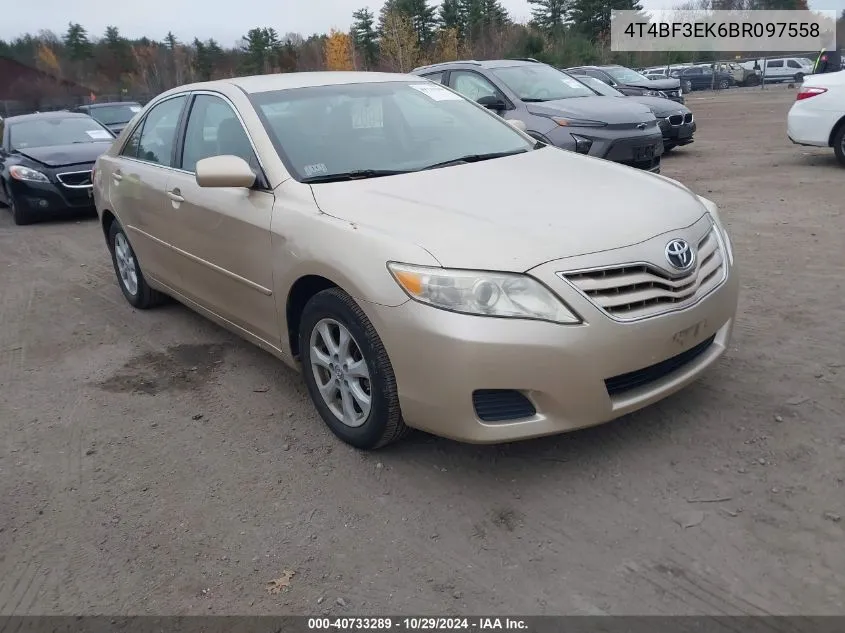 2011 Toyota Camry Le VIN: 4T4BF3EK6BR097558 Lot: 40733289