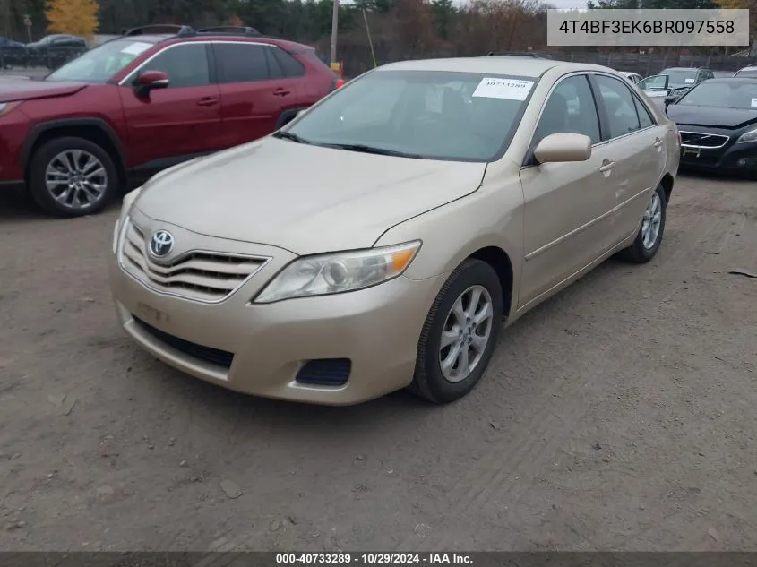 2011 Toyota Camry Le VIN: 4T4BF3EK6BR097558 Lot: 40733289