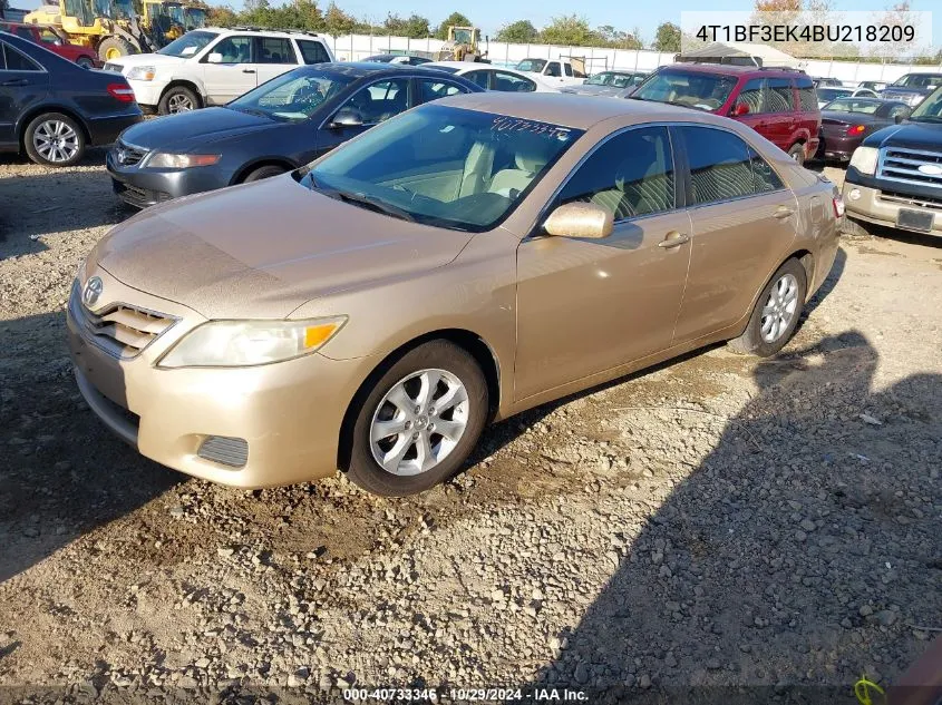 2011 Toyota Camry Le VIN: 4T1BF3EK4BU218209 Lot: 40733346