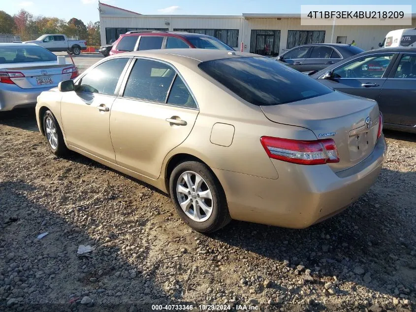 2011 Toyota Camry Le VIN: 4T1BF3EK4BU218209 Lot: 40733346