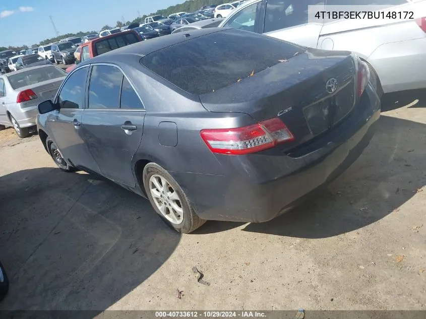 2011 Toyota Camry Le VIN: 4T1BF3EK7BU148172 Lot: 40733612