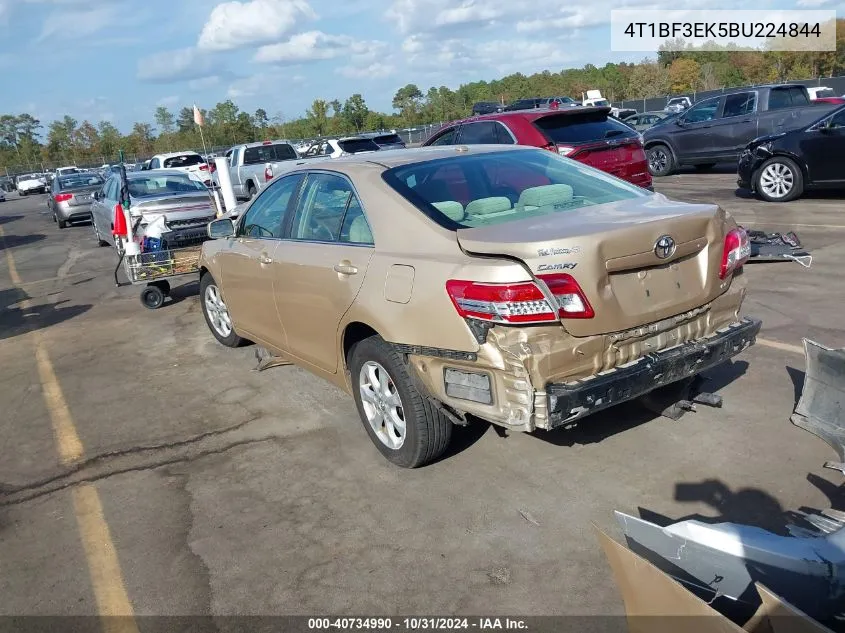 2011 Toyota Camry Le VIN: 4T1BF3EK5BU224844 Lot: 40734990