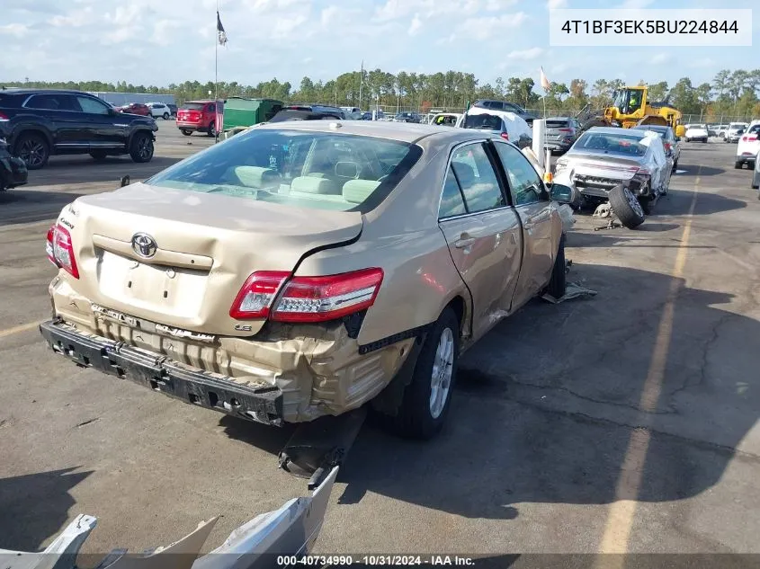 2011 Toyota Camry Le VIN: 4T1BF3EK5BU224844 Lot: 40734990