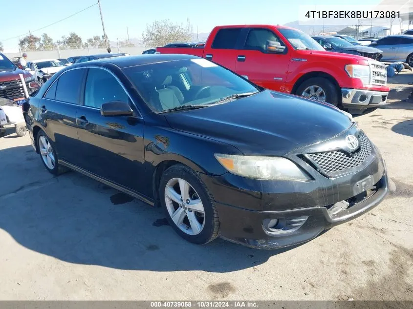 2011 Toyota Camry Se VIN: 4T1BF3EK8BU173081 Lot: 40739058