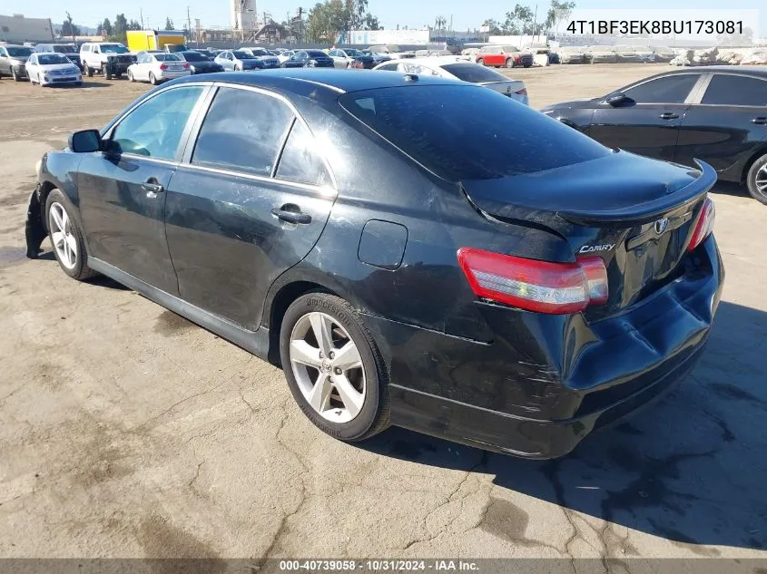 2011 Toyota Camry Se VIN: 4T1BF3EK8BU173081 Lot: 40739058