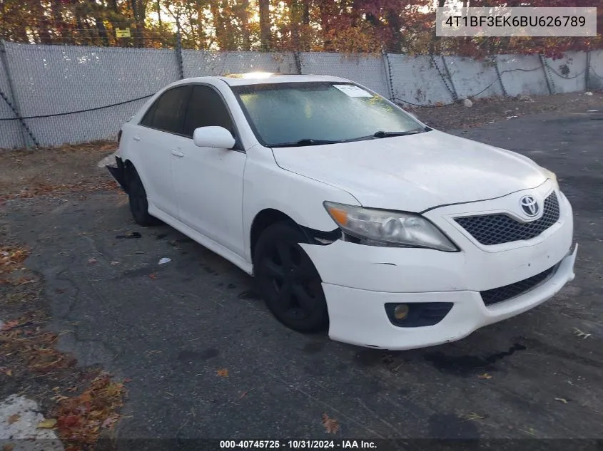 2011 Toyota Camry Se VIN: 4T1BF3EK6BU626789 Lot: 40745725