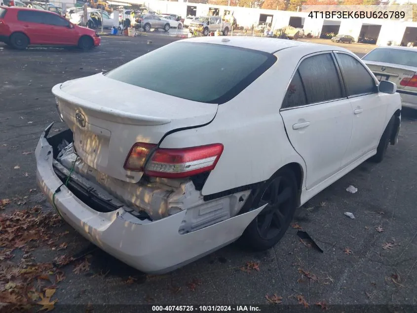 2011 Toyota Camry Se VIN: 4T1BF3EK6BU626789 Lot: 40745725