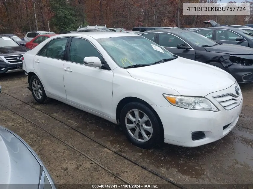 4T1BF3EK8BU757724 2011 Toyota Camry Le