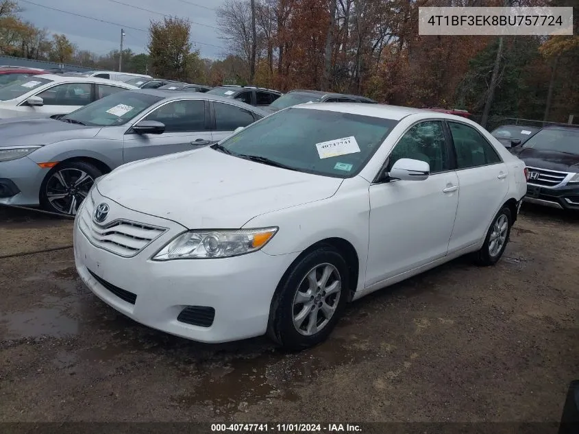 4T1BF3EK8BU757724 2011 Toyota Camry Le