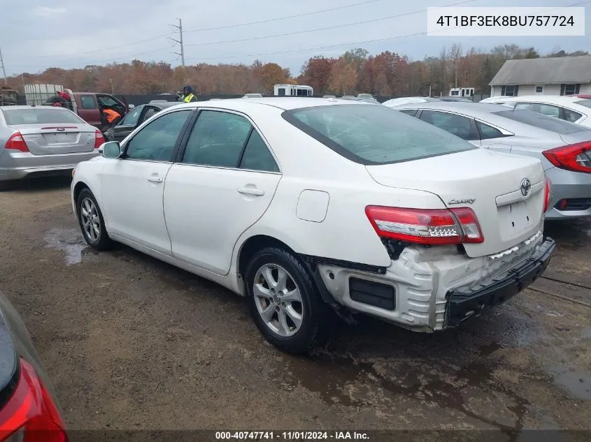 4T1BF3EK8BU757724 2011 Toyota Camry Le