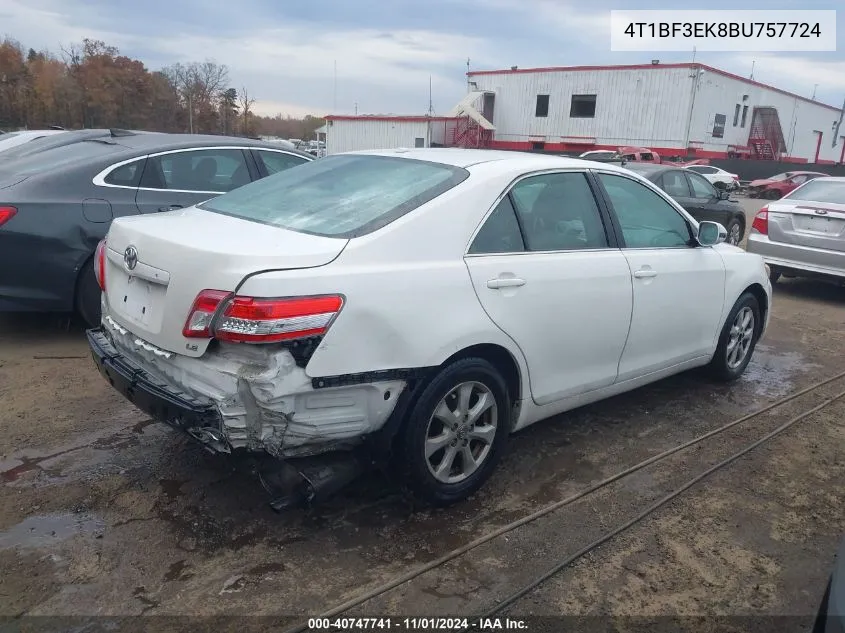 4T1BF3EK8BU757724 2011 Toyota Camry Le