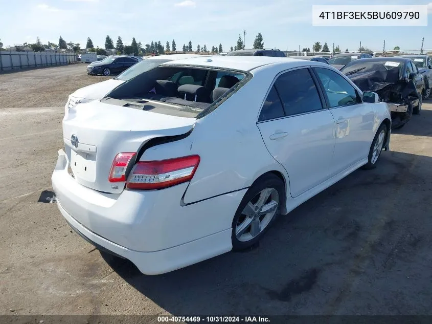 2011 Toyota Camry Se VIN: 4T1BF3EK5BU609790 Lot: 40754469