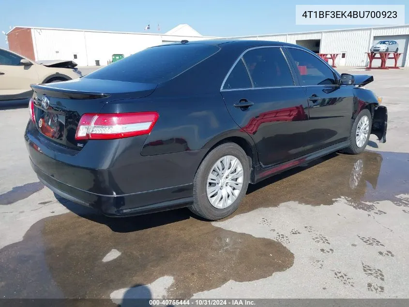 2011 Toyota Camry Se VIN: 4T1BF3EK4BU700923 Lot: 40755444